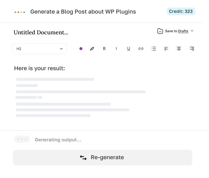 Generate. Edit. Export